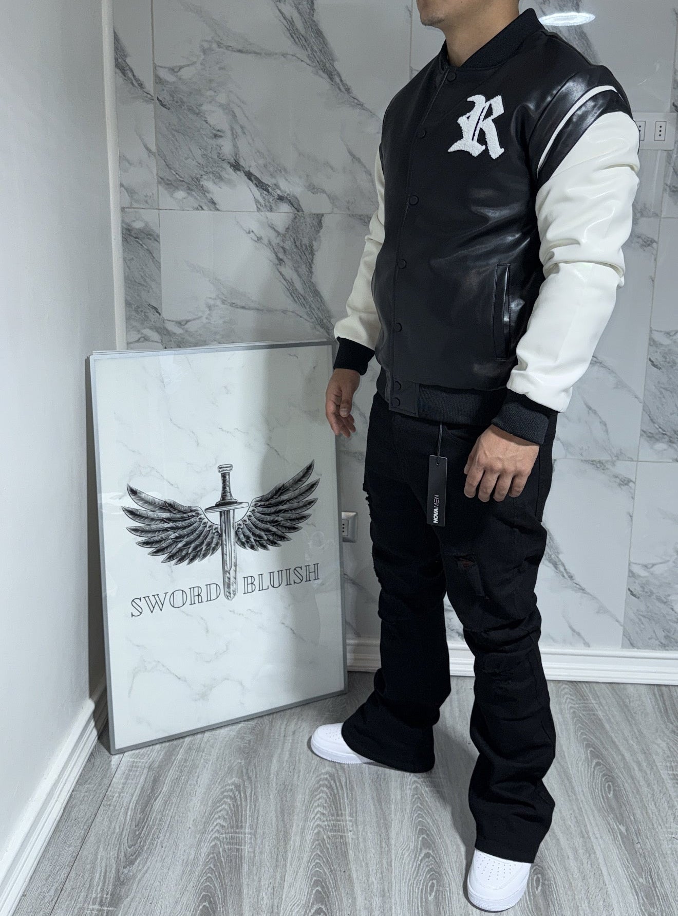 Chaqueta Ecocuero Negra